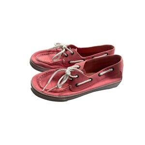 Sperry Womens Size 4 Coral Nautical Preppy Boat Low Top Loafer Sneaker